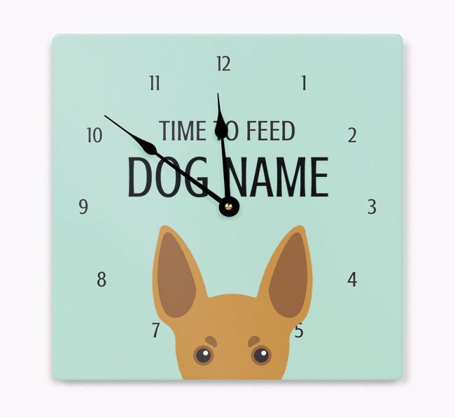 Time To Feed: Personalized {breedFullName} Wall Clock